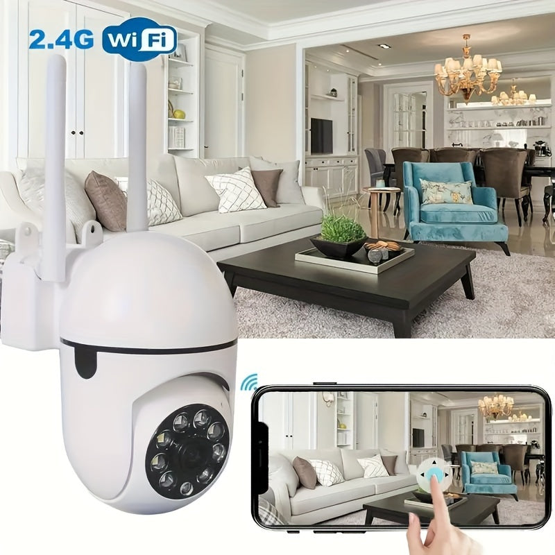 Cámara De Seguridad Anyazhineng Hd Con Visión Nocturna - Cámara Inalámbrica Wifi De 360° Para Interiores/Exteriores, Vigilancia Inteligente Del Hogar Con Visualización Remota Y Audio Bidireccional